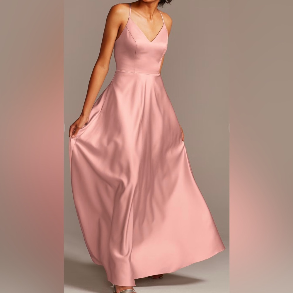 Pink Evening Party Gown, Sweetheart Neckline & POCKETS